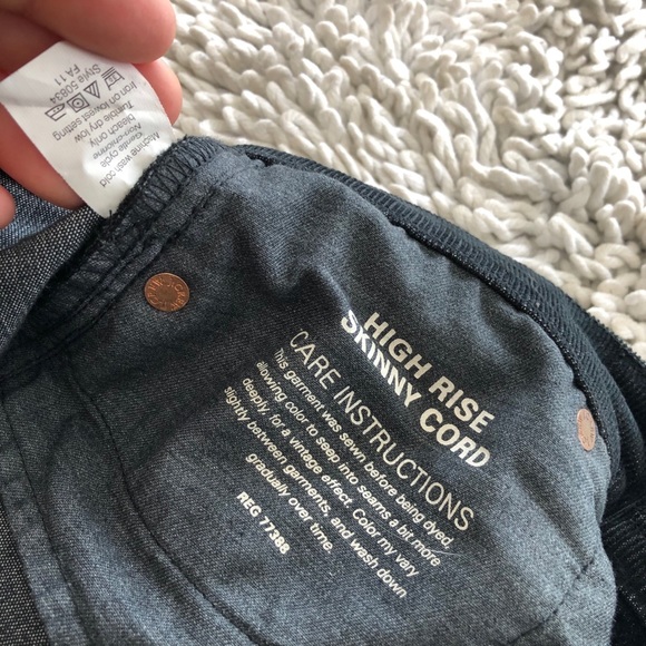 J. CREW black skinny high rise corduroy pants 28 - Picture 7 of 12